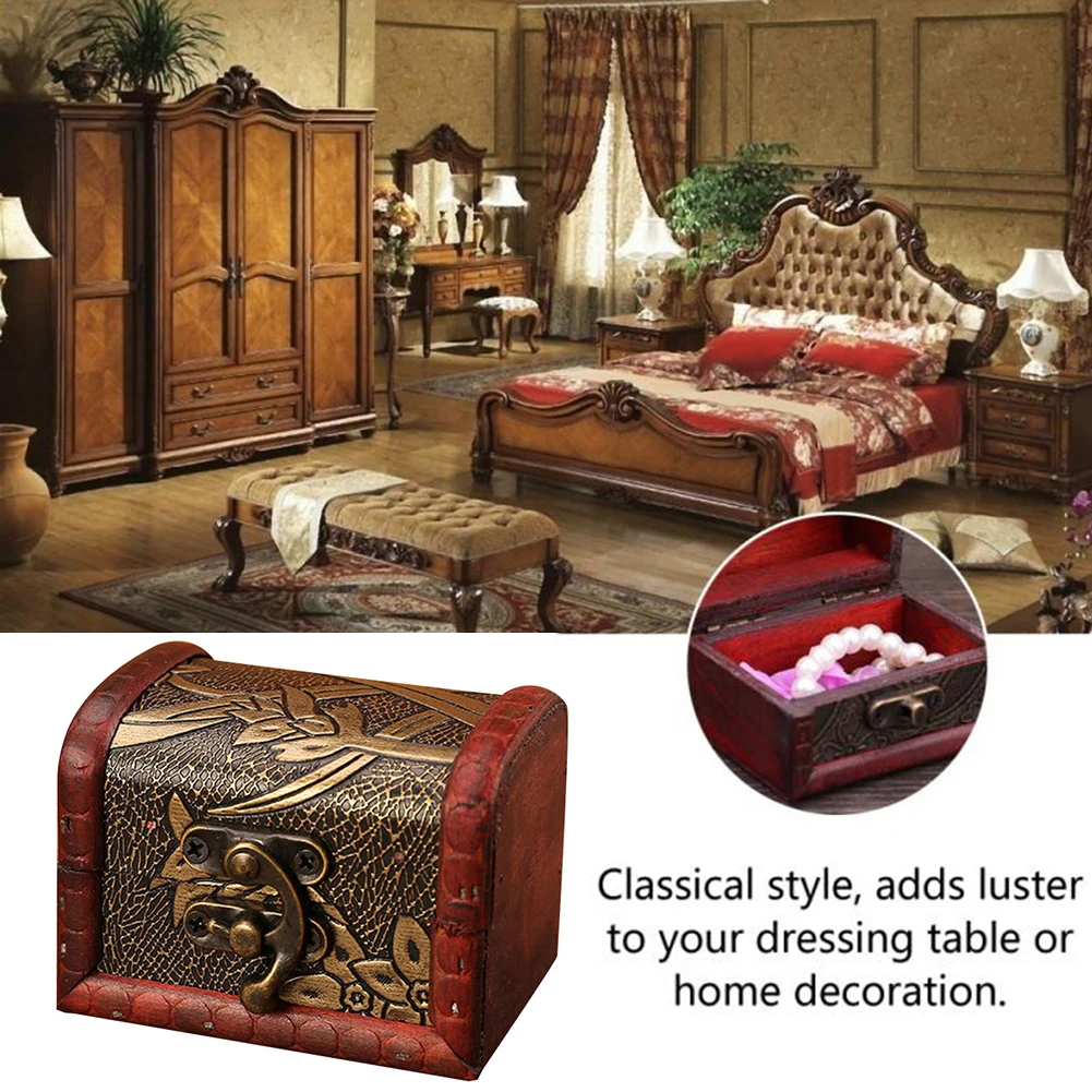 Античный Лотос Нарцисс Ювелирные изделия Серьги Браслет Дисплей Деревянный