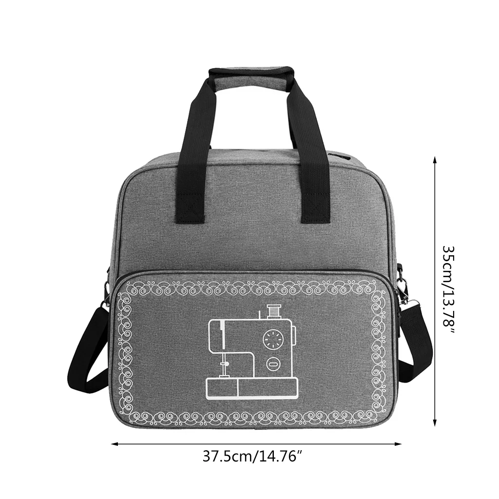 

Universal Overlock Small Sewing Machine Tote Bag with Shoulder Strap and Sturdy Handle Dual-Purpose Storage Carrying LXAF