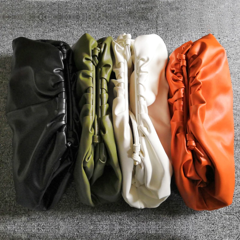 Роскошная дизайнерская Новая женская сумка клатч в форме облака плиссированная