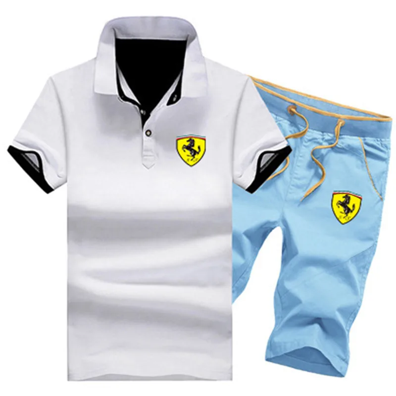 

New Men's Short Suit, Casual POLO Shirt + Shorts Suit, Fashionable Men's Summer Sports Short Suit