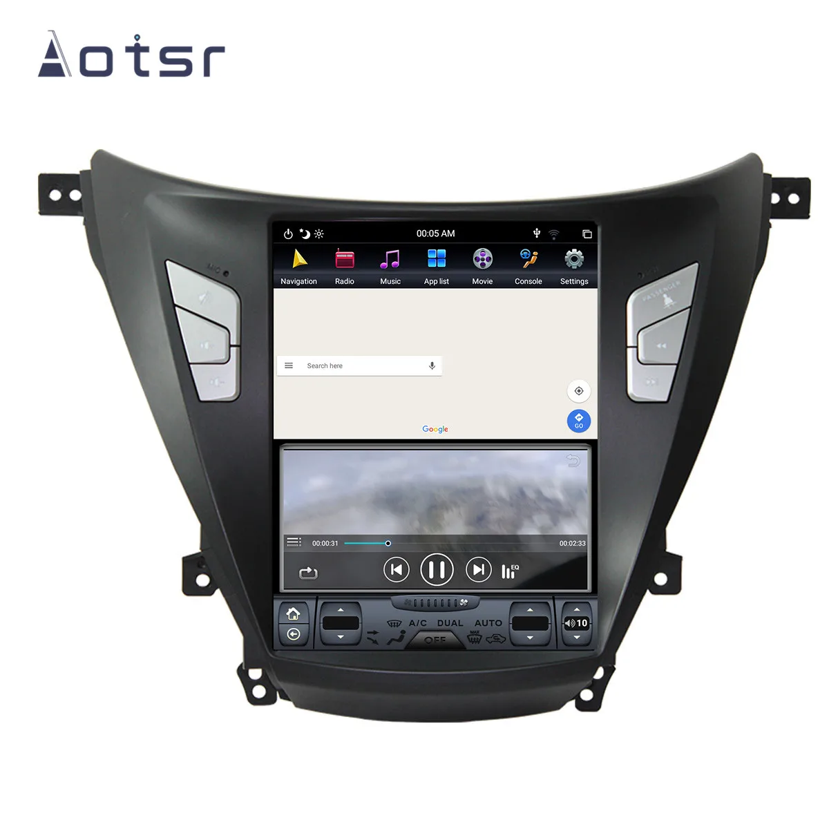 Автомобильный GPS-навигатор Tesla style Android 9 0 для Hyundai Elantra 2012-2016 DVD-плейер Авторадио