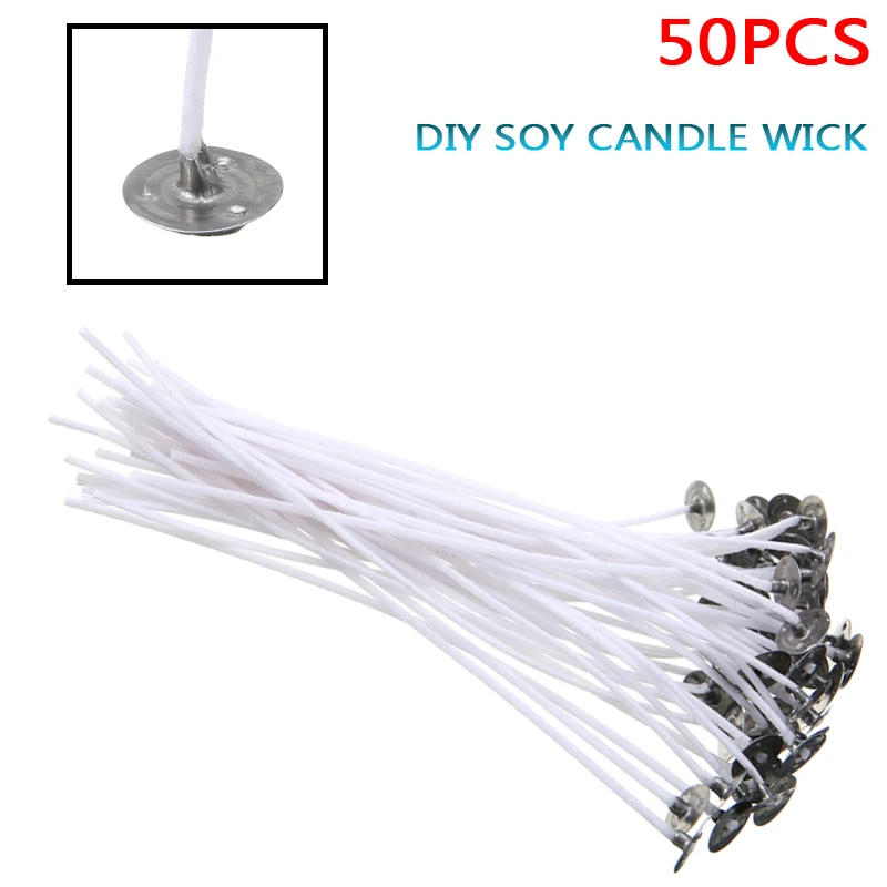 

50Pcs 15cm Candle Wicks Pre-Waxed Wick For Cotton Core Candles DIY Making Craft Pre-waxed, Candle Making, Party Supplies