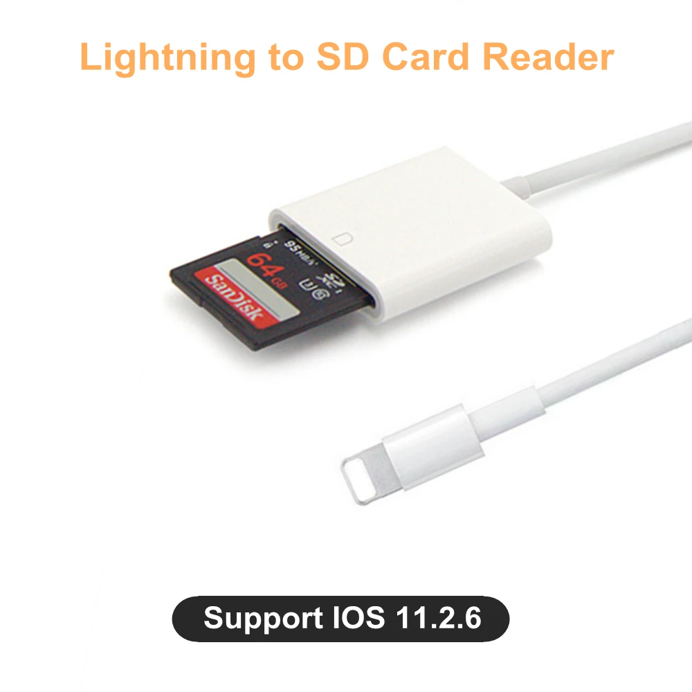 Адаптер Lightning/SD/TF для кардридера Кабельный адаптер цифровой камеры кабель