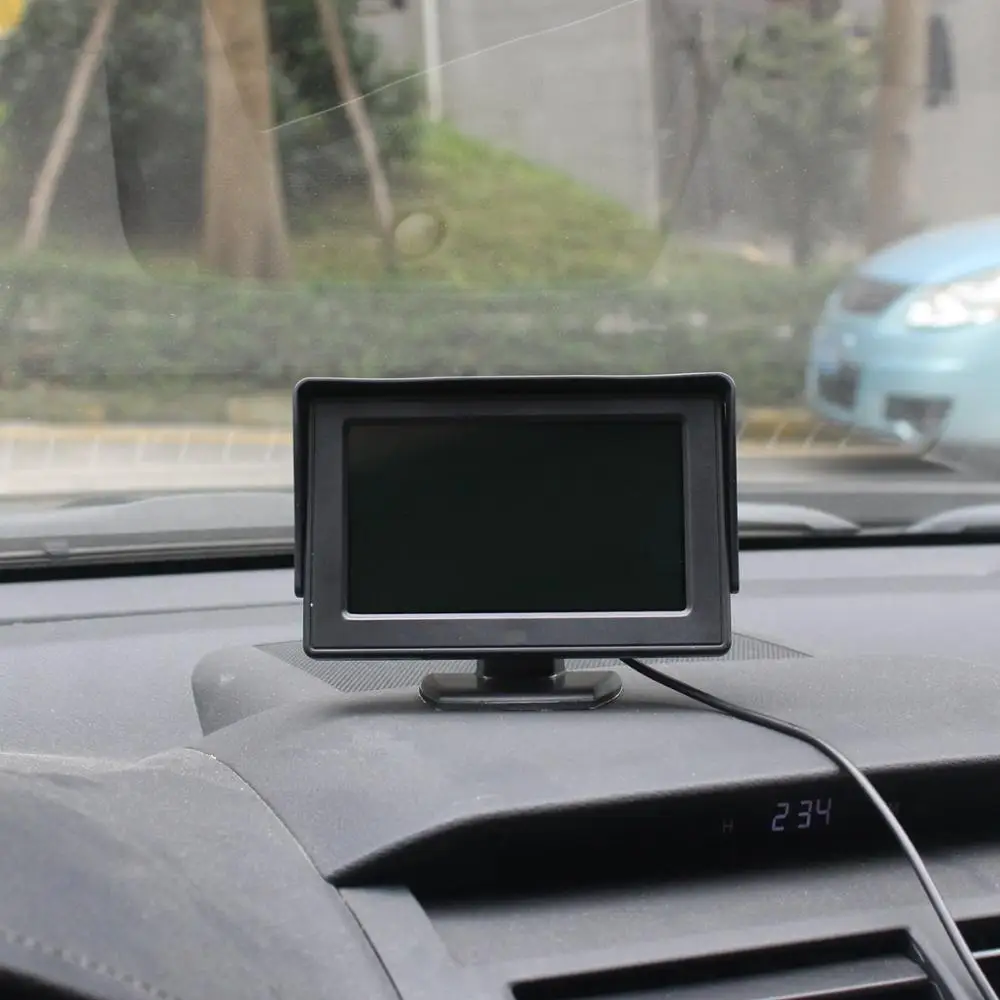 DIYSECUR 4 3 дюймов цветной TFT LCD Автомобильный монитор заднего вида парковочный с 2CH