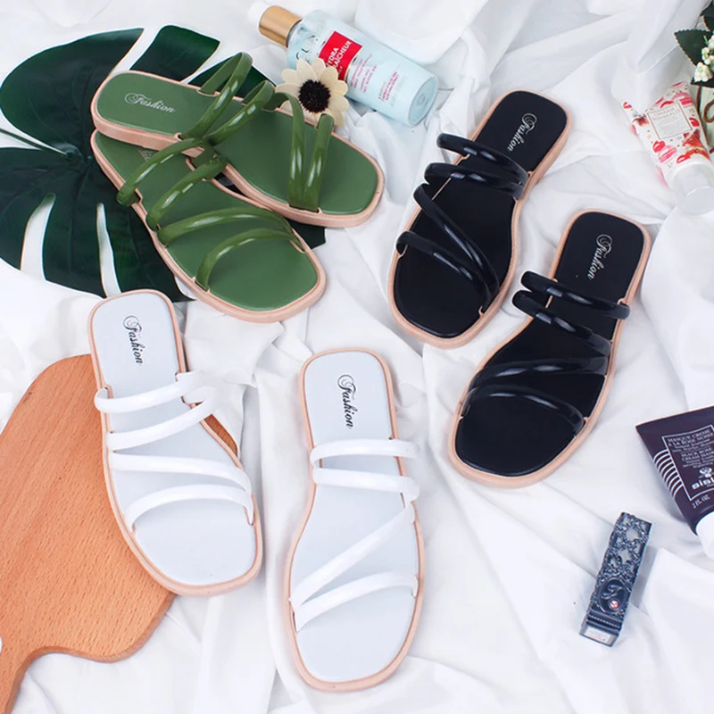 Тапочки женские летние модные повседневные сандалии и шлепанцы дикая Домашняя