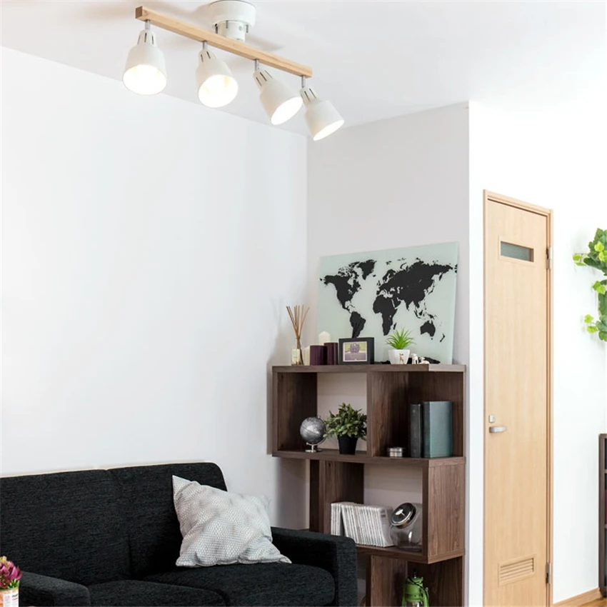 Японские длинные полосы деревянные регулируемые потолочные светильники для