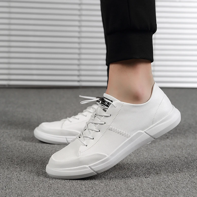 

Men Shoes fashion Casual Leather White Sneakers High Quality Men's Shoes Handmade Fashion Flats Lace Up Formal Oxfords shoes men