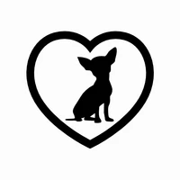 car sticker cute chihuahua heart dog cartoon animal auto motorcycles exterior accessories vinyl decals