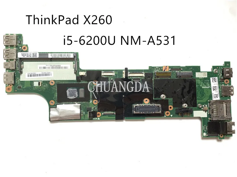 Материнская плата BX260 для ноутбука Lenovo ThinkPad X260 CPU I5 6200U 100% FRU 00UP191 00UP190 00UP204 01EN193 -