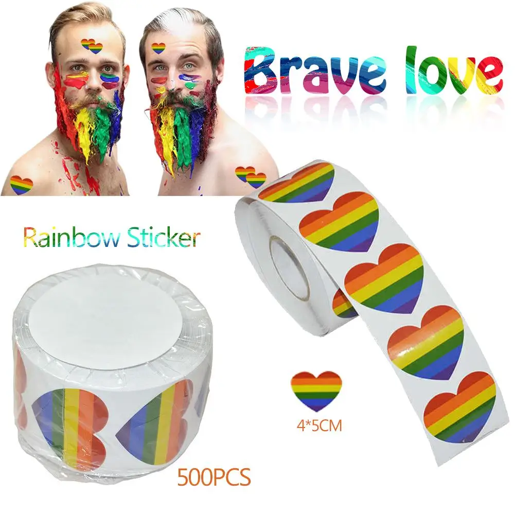 4x5 см 500 шт. товары для карнавала радужная наклейка вечевечерние бара