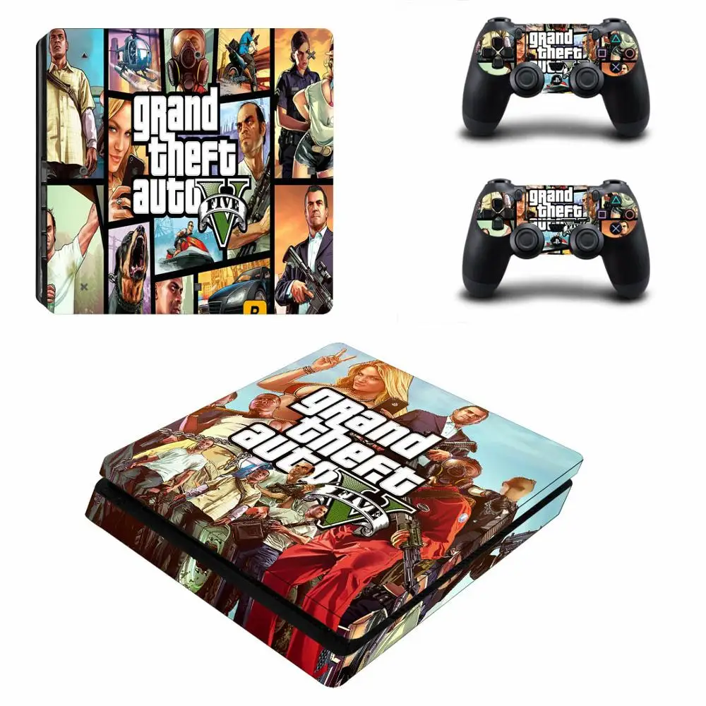 Наклейки Grand Theft Auto GTA 5 PS4 Slim наклейки Play station 4 для PlayStation чехол консоли и