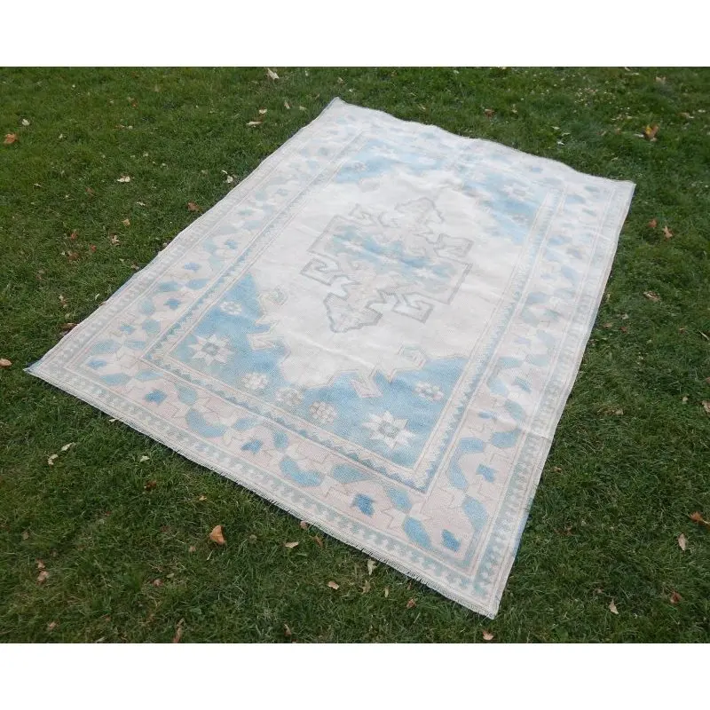 Винтажный Восточный турецкий нейтральный цвет Oushak ковер геометрические большие