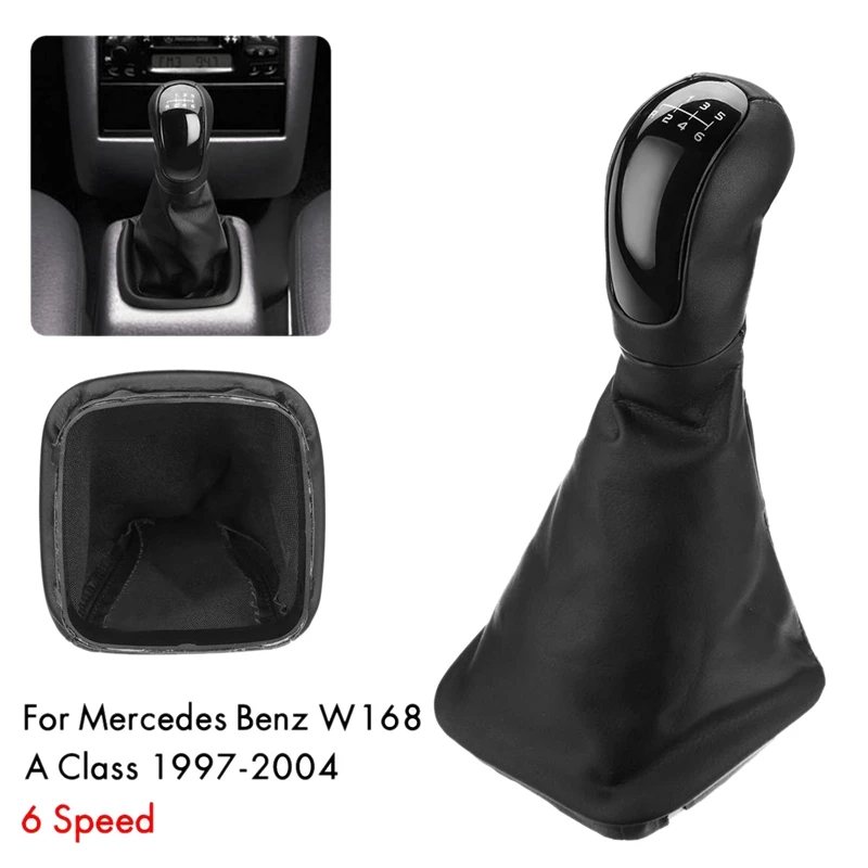 6 скоростей ручка переключения передач гаитер Boot Shift Head для Mercedes Benz W168 a Class 1997-2004 |