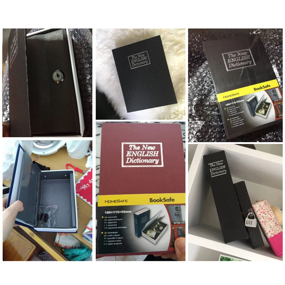 Секретный ящик в словаре сейф книжка замок для безопасности денег хранения монет