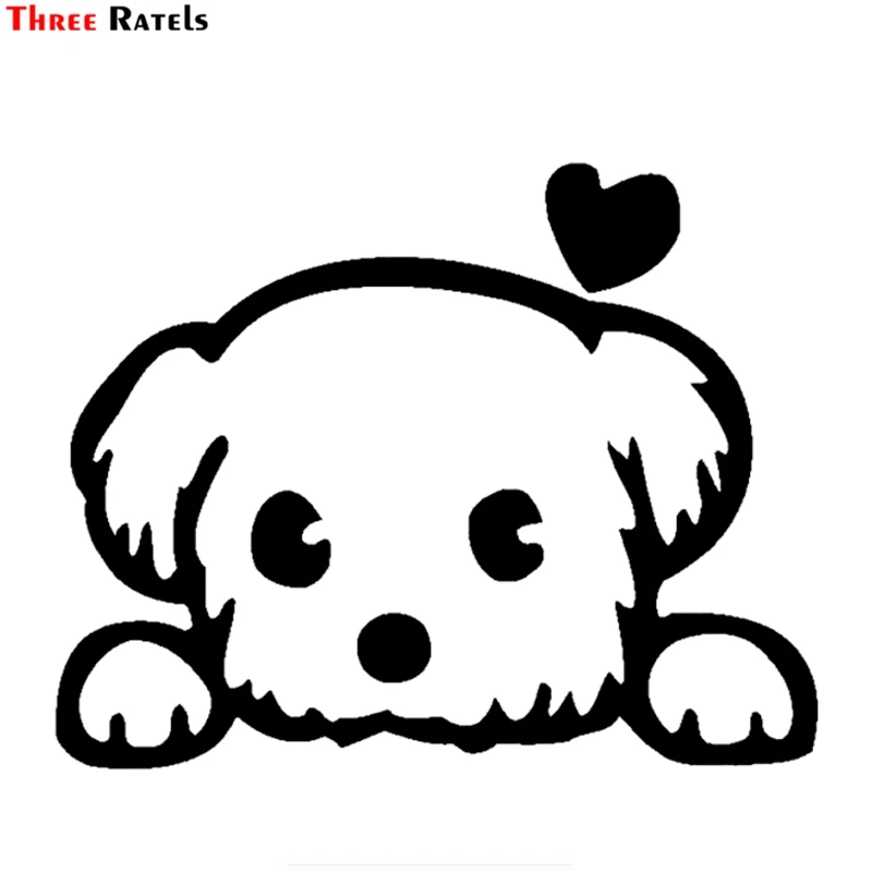 

Три Ratels FTZ-201 #15x11,9 см Собака Мама милые следы виниловые наклейки для автомобиля наклейки