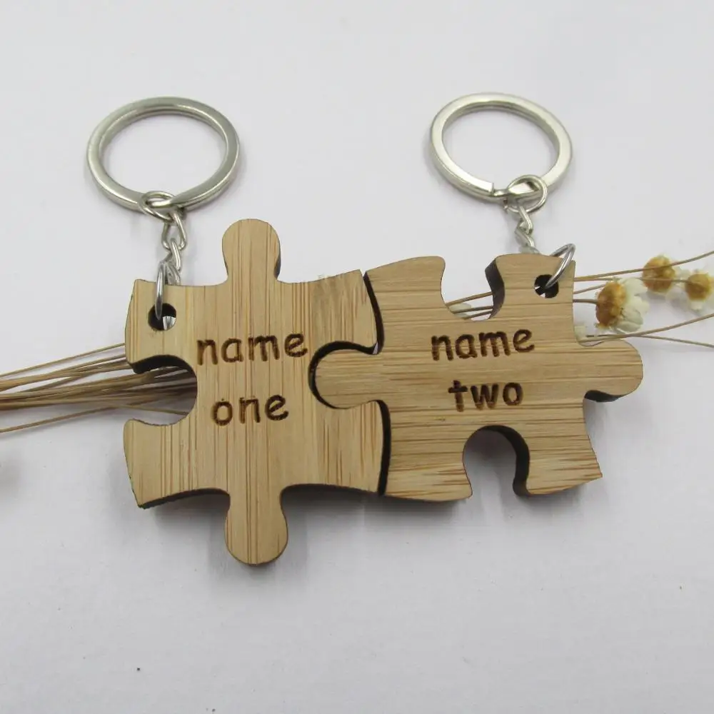 Персонализированные имя брелок для пары на заказ брелки подарки влюбленных