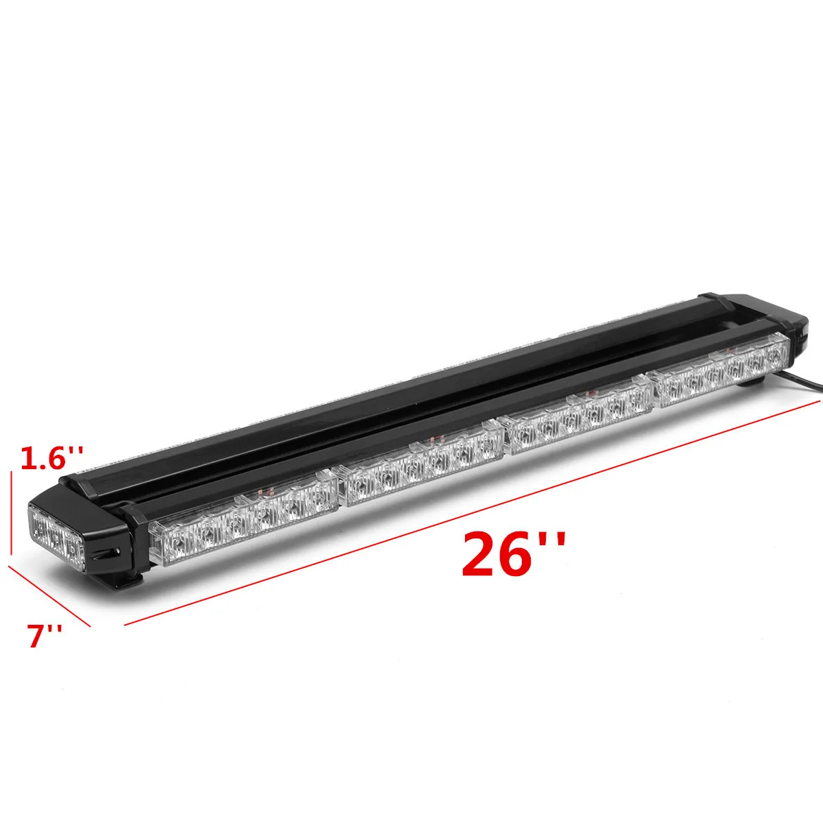 

26" 162W LED 12V Truck Car Strobe Light Lightbar Flashing Beacon Light Roof Emergency Warning Lamps Double Side Led Work Lights