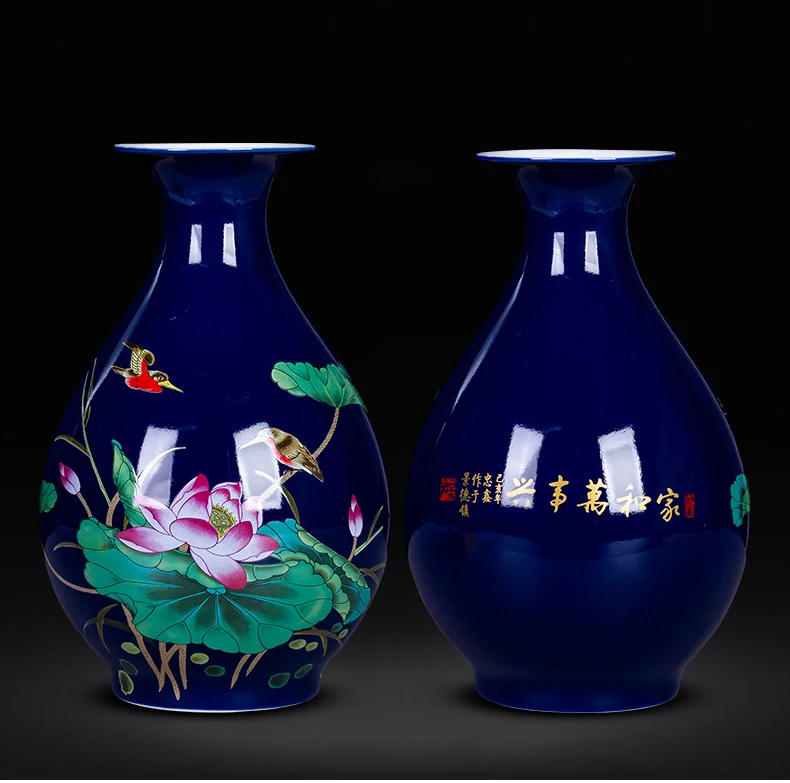 Современная керамическая ваза для цветов пиона цветок лотос павлин ручная