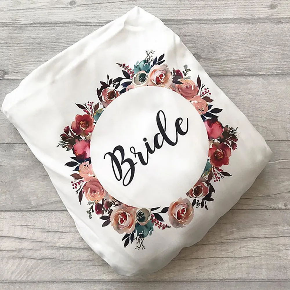 Румяна свадебные халаты с цветочным венком на заказ кружево девичья Вечеринка