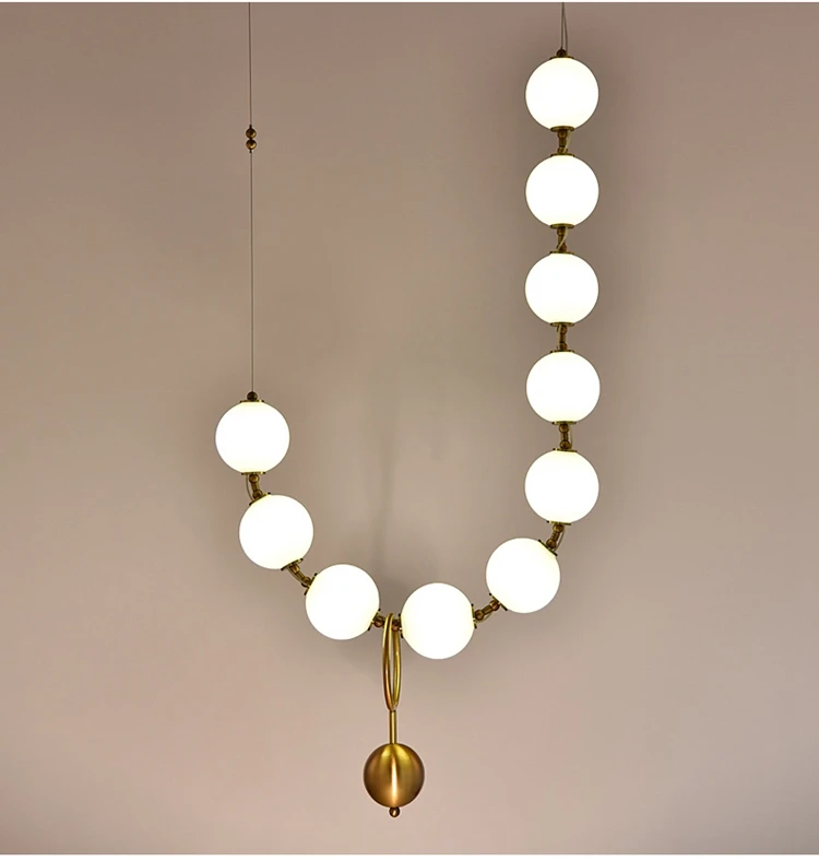 

Необычный подвесной светильник Роскошная Подвесная лампа ожерелье Подвесной светильник ювелирные изделия подвесной светильник светодиод...