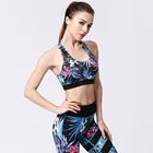 Костюм для занятия йогой женский спортивный костюм фитнесс костюм с принтом спортивная одежда для бега одежда тренировочная майка верхние легинси сделанного Спортивная одежда для женщин #2