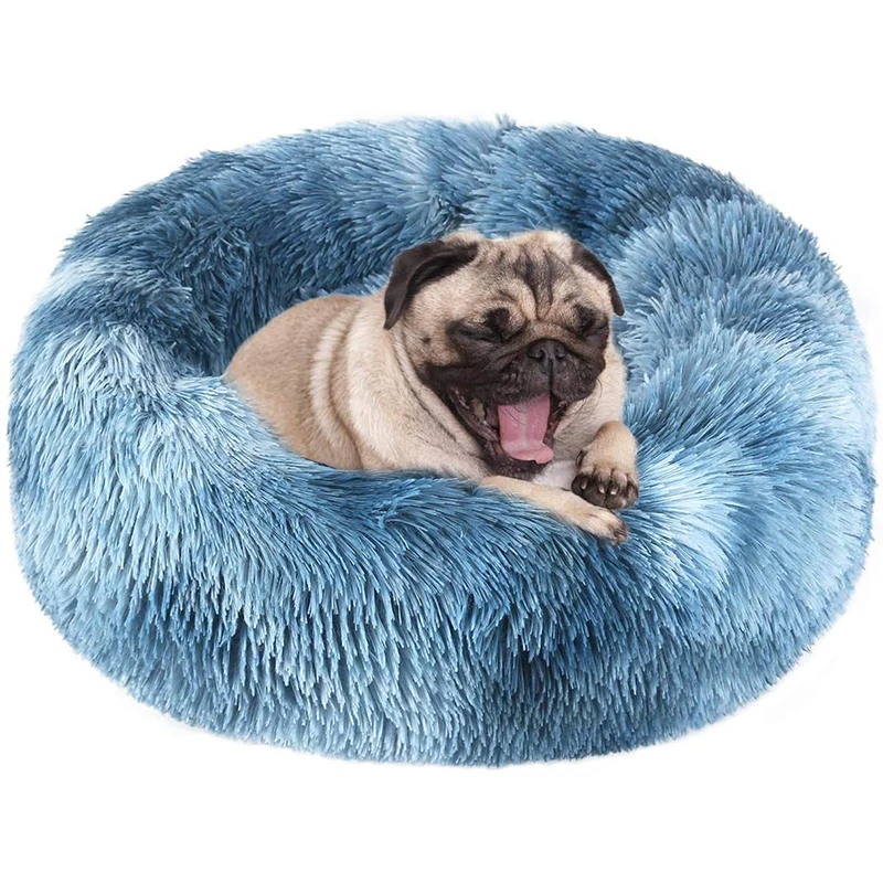 

Super Soft Dog Mat Round Washable Pet Bed Kennel Round Cat Winter Warm Sleeping Bag Long Plush Large Puppy Cushion Cat Supplies