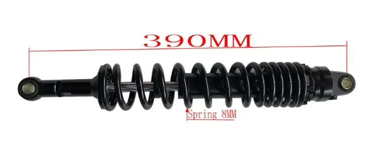 390MM 1 пара 360 мм 370 мм 380 мм 390 мм 400 мм 410 мм 8 мм Весенний мотоцикл воздушный амортизатор для YAMAHA HONDA SUZUKI - Цвет: 390MM