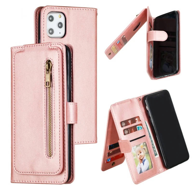 

Luxury Leather phone Case For iphone 11 Pro XS MAX XR X For iphone 6 6S 7 8 Plus Holder Stand Flip Wallet Cover Etui