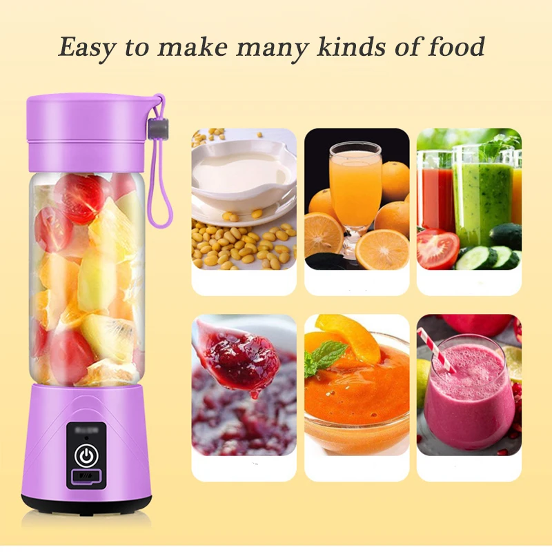 

2021 New Portable Blender Juicer USB Electric Mixer Cup Machine Smoothie Juice Extractor Machine Blender Food Processor