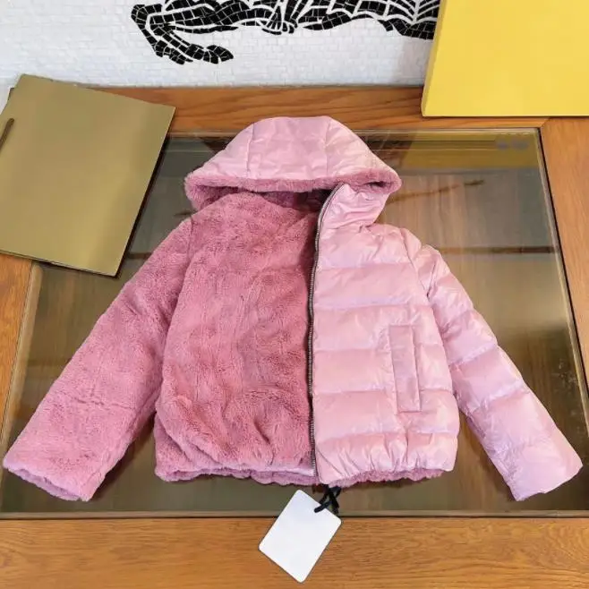 

Детская зимняя Двусторонняя Меховая куртка, новинка 2021, утепленная куртка в западном стиле для девочек
