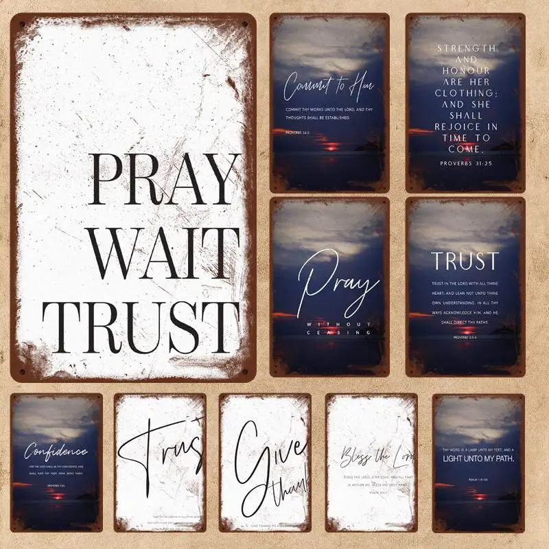 

Psalm 119105 Thy Word is a Lamp Unto My Feet and a Light Vintage Metal Signs for Garage, Retro Wall Decor