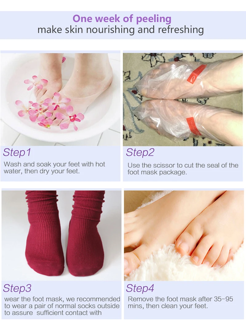 2 пары=4 шт. Отшелушивающая маска-носки для ног СПА средство удаления омертвевшей