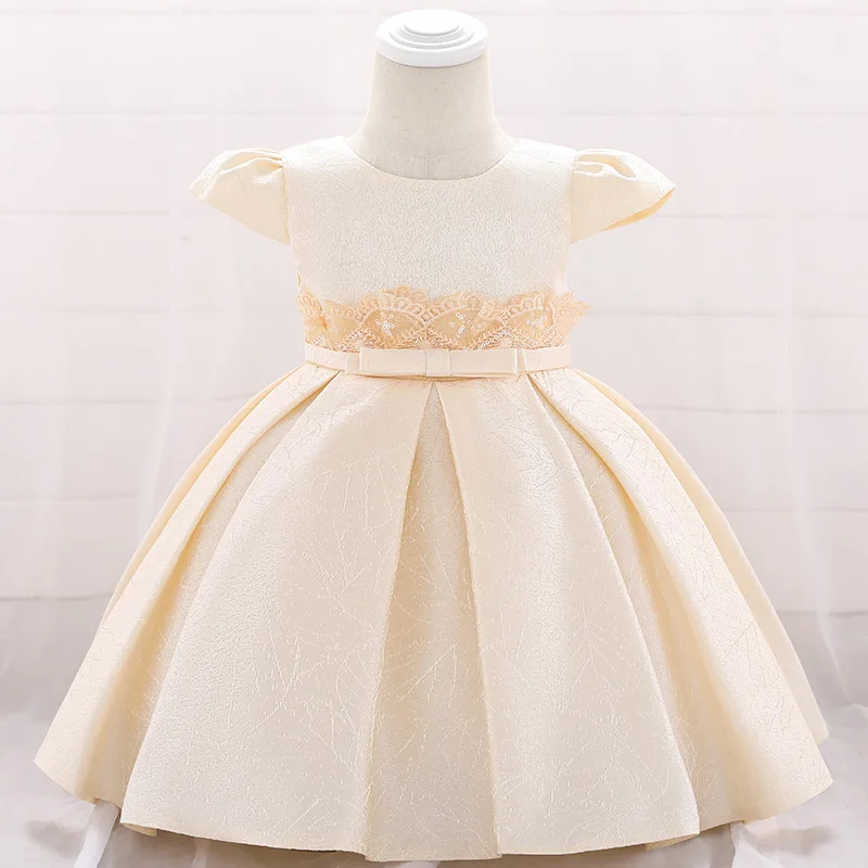 Одежда для малышей; vestidos; платье для малышей; детская одежда; платье принцессы без рукавов; Праздничная детская одежда для дня рождения; L1871XZ - Цвет: champagne