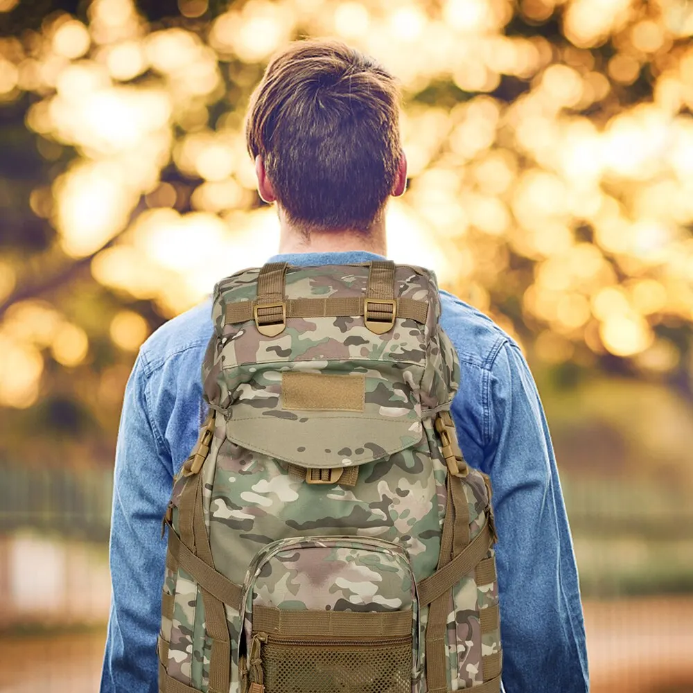 Вместительный мужской армейский тактический большой рюкзак водонепроницаемый