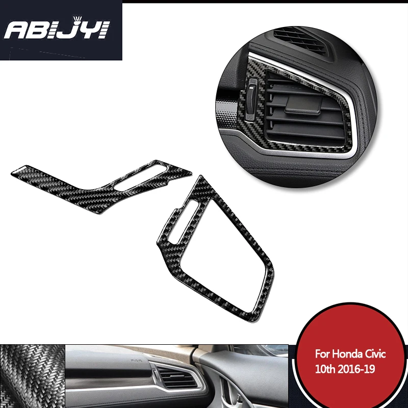 2 шт. автомобильный Стайлинг углеродное волокно 3D наклейка для Honda Civic 10th 2016-2019