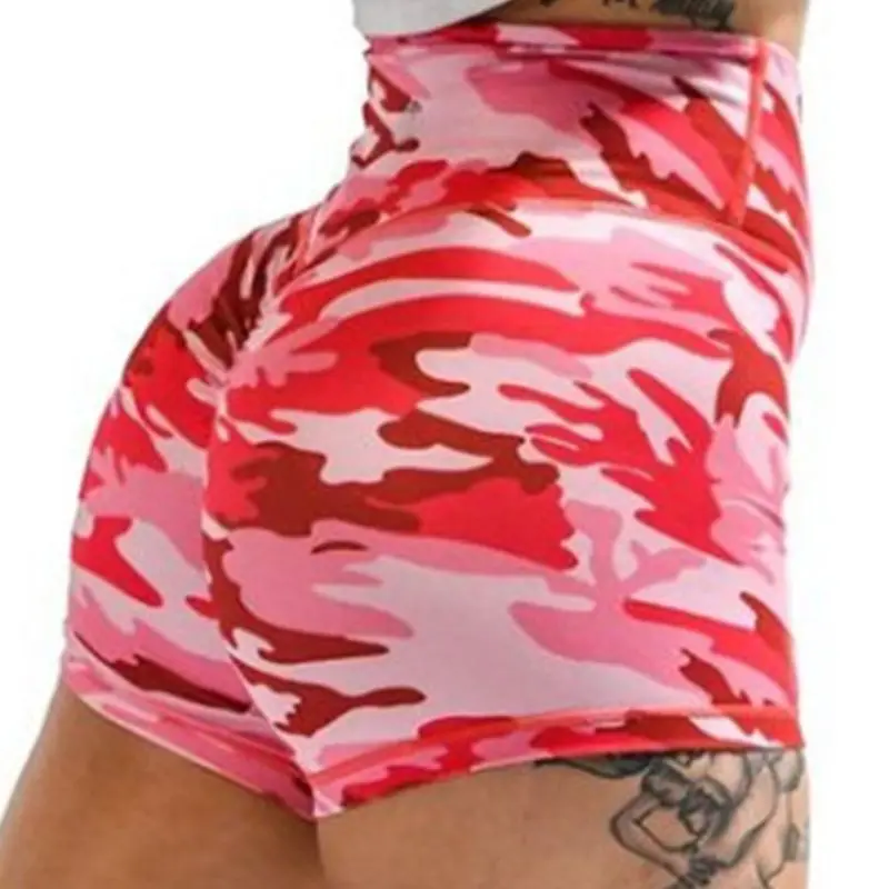 

Women Camouflage Yoga Shorts High Waist Compression Running Butt Lifting Pants X7XC
