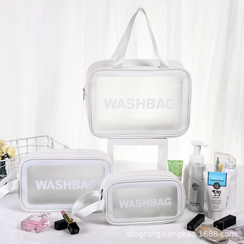 

Makeup Bag Women's Cosmetic Bags Cases Travel Storage Organizer Transparent Waterproof Pouch Portable Wash Large Capacity Pack