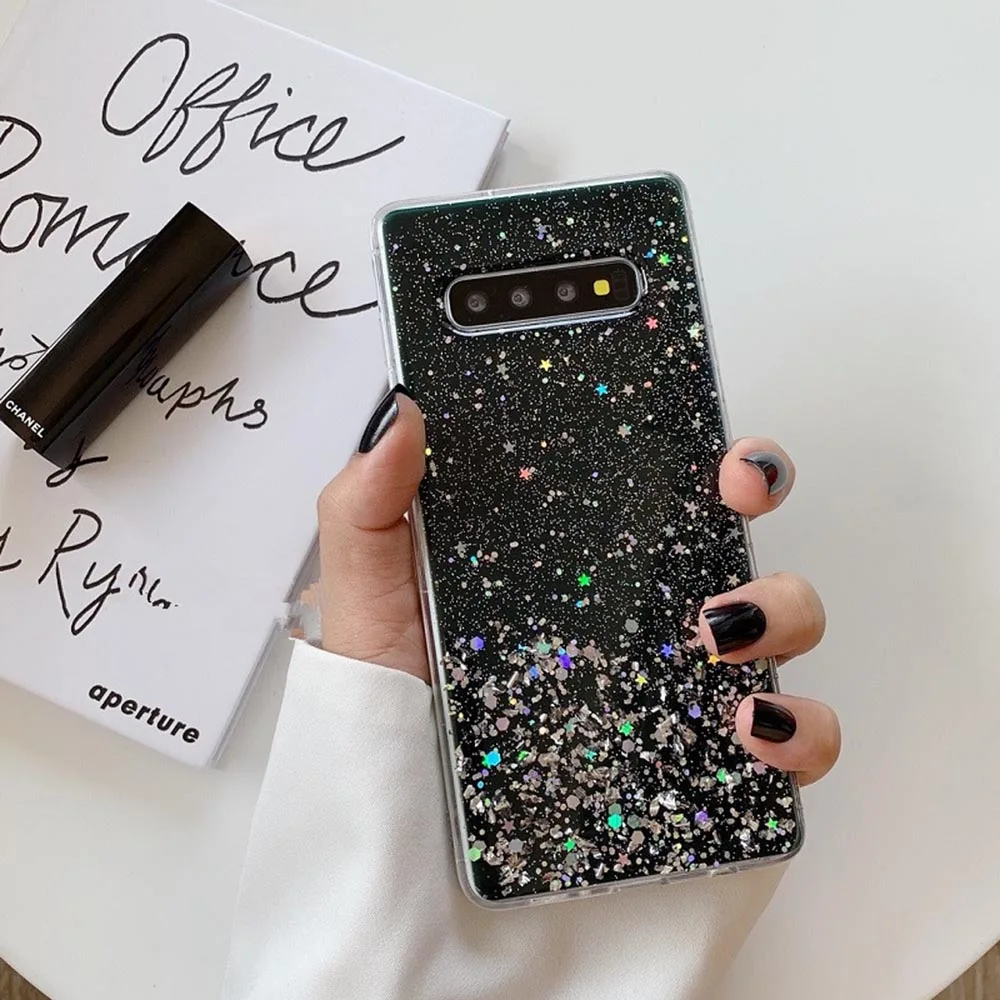 Чехол для Samsung Galaxy S10 S9 S8 Plus Note 9 8 с блестками | Мобильные телефоны и аксессуары