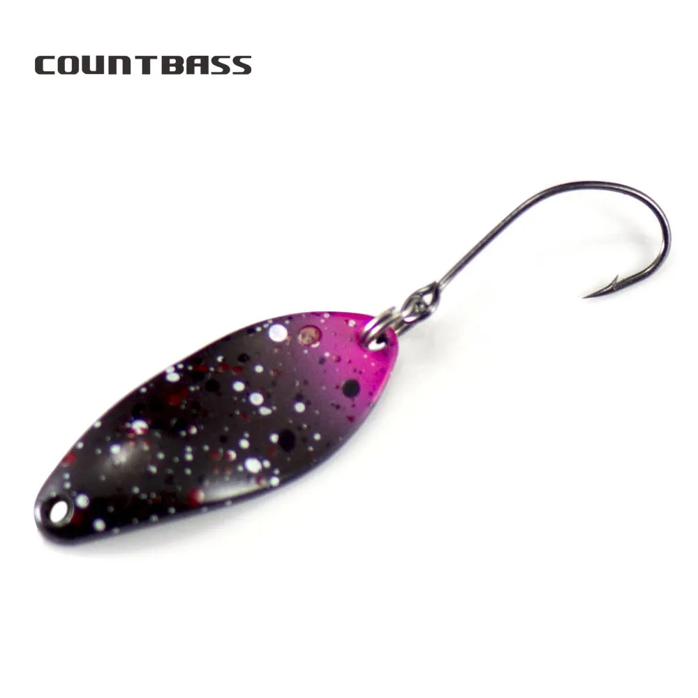 

Countbass Casting Spoon Size 30.5x12.5mm, 2.8g 7/64oz Freshwater Salmon Trout Pike Bass Metal Brass Fishing Lures Fish Bait