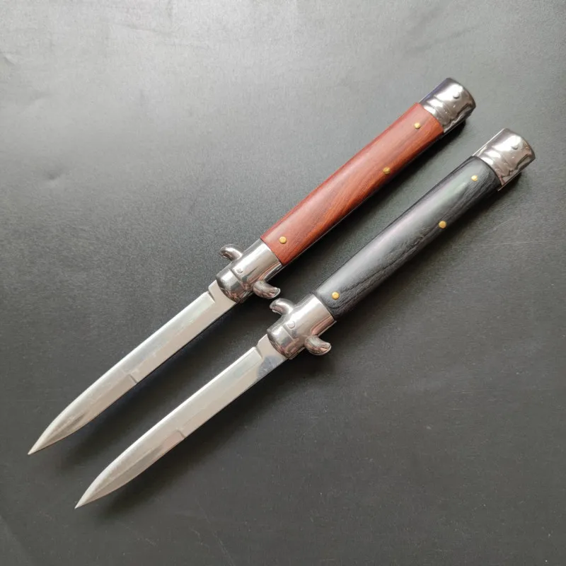 Нож итальянский 11 дюймов с ручкой из палисандра складной тактический клинок 5CR13MOV