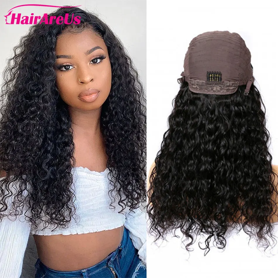 

Mongolian Water Wave Hair 13x4 Lace Front Wigs 12-24Inch Women Remy Human Hair Lace Wigs Natural Black Hair Plucked Frontal Wigs