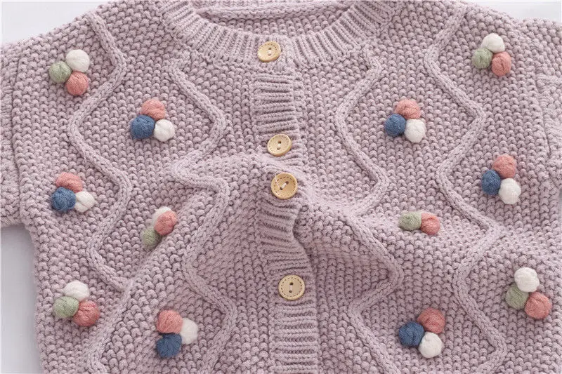 

VIDMID Girls spring new style foreign style coat pure cotton baby's T-shirt children's sweater baby's sweater cardigan P4956