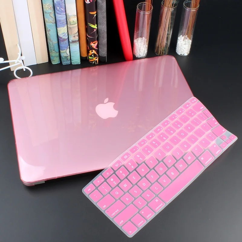 Crystal Pink Чехол для ноутбука 4 в 1 для MacBook Air 11, 13 дюймов и Pro retina 13,3, 15,,,, кристально Матовый Жесткий чехол для клавиатуры - Цвет: Crystal Pink