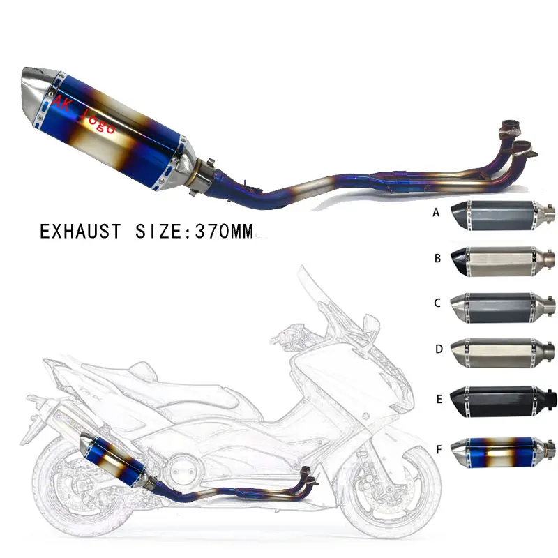 51 мм выхлопной полная система коллекторная труба для Yamaha T-MAX Tmax 500 530 T-MAX 500 530 2001- с выхлопных газов