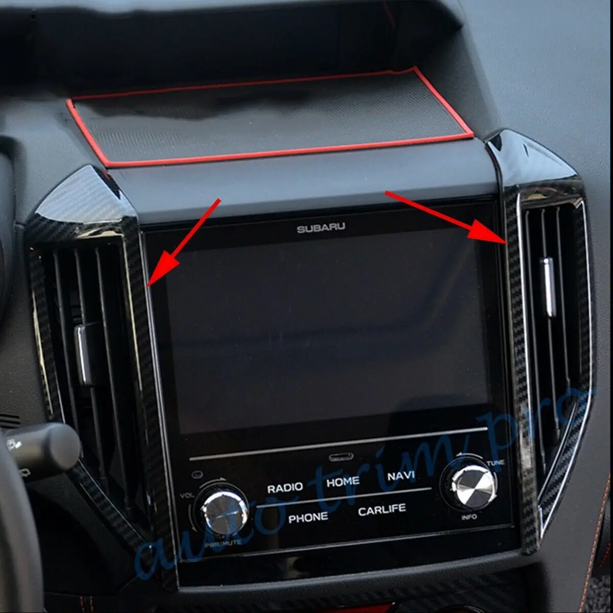 Накладка на переднее вентиляционное отверстие из углеродного волокна для Subaru XV