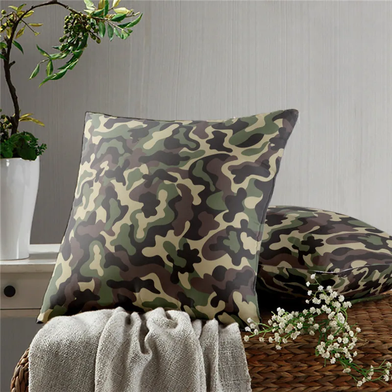 

Camouflage And Pattern Pillow Case Decoration Sofa Cushion Pillow Case Bed Pillow Case Home Decoration Car Pillow Case