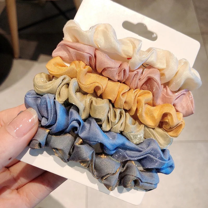 Модные эластичные повязки для волос 4 6 шт./лот карамельных цветов модные женщин