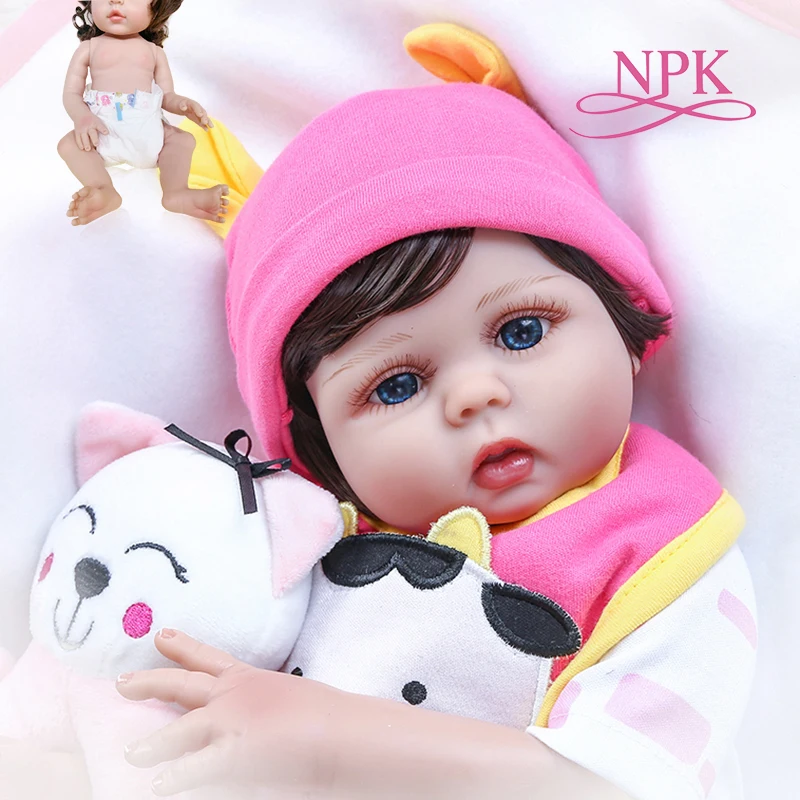 48 см Мягкая Реалистичная кукла на ощупь reborn премиe baby girl bebe doll Bath toy Анатомически