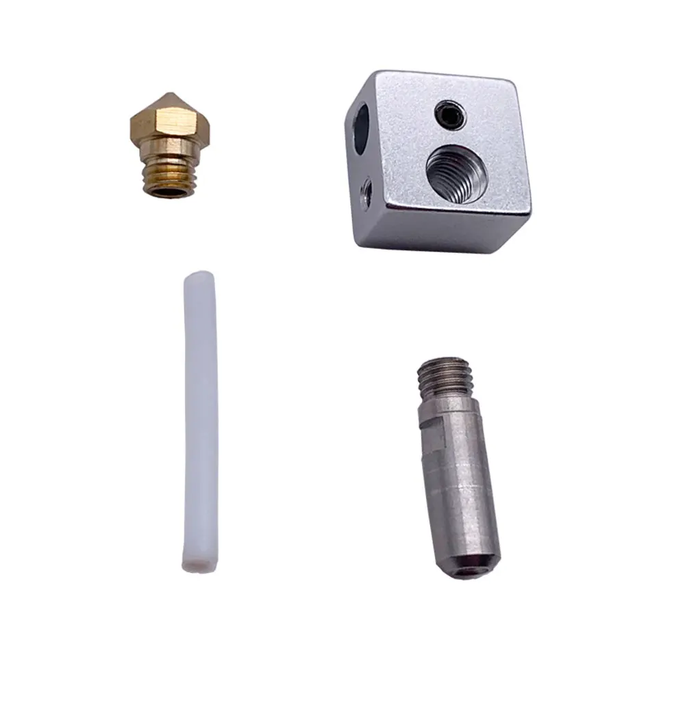 MK10 принтер Запчасти Hotend Комплект 0. 4 мм Медь насадка M7 нить Heatbreak с Тефлон PTFE-для Wanhao/FlashForge/создатель и т. д