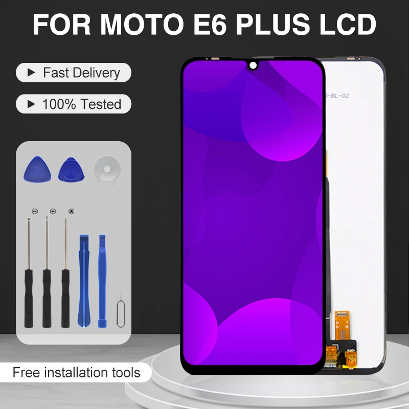 

Catteny 6.1 Inch For Motorola Moto E6 Plus Lcd Touch Screen Digitizer PAGA0033 PAGA0004 Dispplay Assembly With Frame